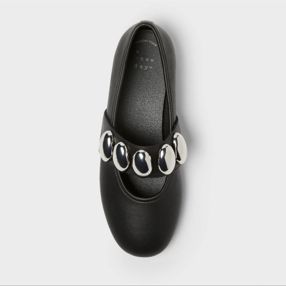 a new day Black Flats with Silver Details - Picture 3 of 3